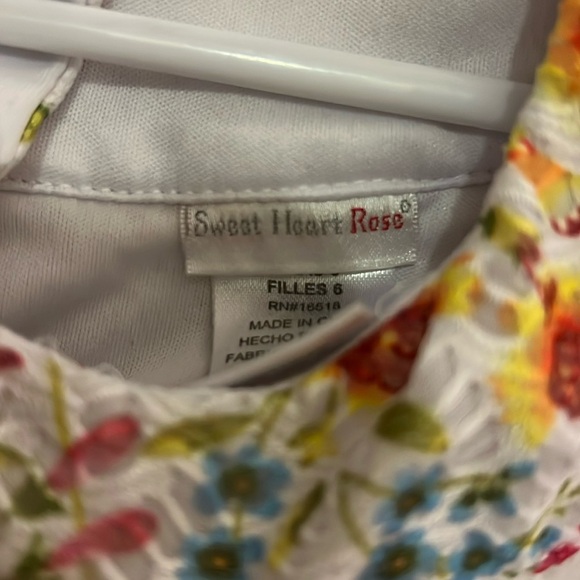 Sweet Heart Rose Dress Size 6 - Picture 3 of 4